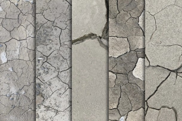 2 Cracked Mud Textures x10 (1820)